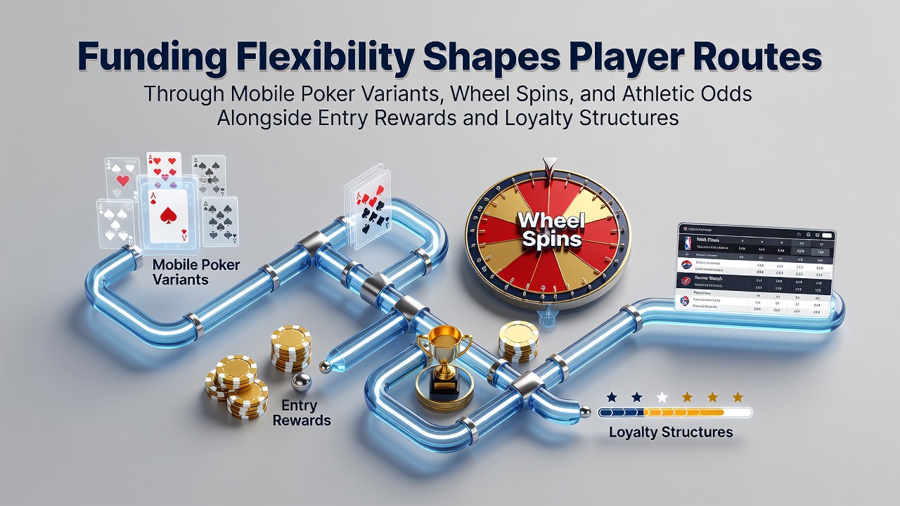 Mobiele pokerinterfaces met flexibele betalingsopties en wheel spin elementen