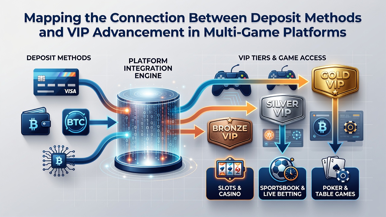 Grafiek die de relatie toont tussen verschillende depositmethoden en de snelheid van VIP-advance in multi-game omgevingen