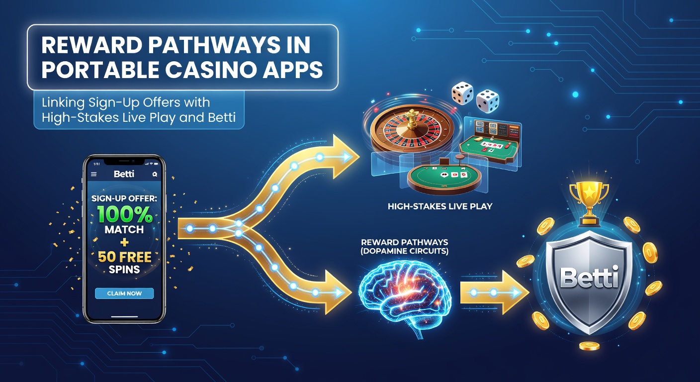Diagram van beloningsprogressie van mobiele aanmeldingen naar high-stakes live casinospellen en sportmarkten
