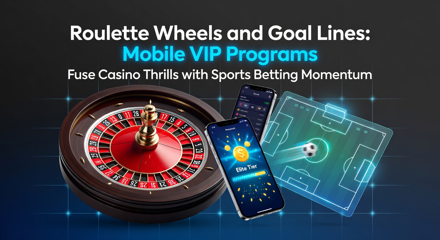 Mobiele app met roulettewiel en voetbaldoellijn, symboliserend de fusie van casino en sportweddenschappen in VIP-programma's