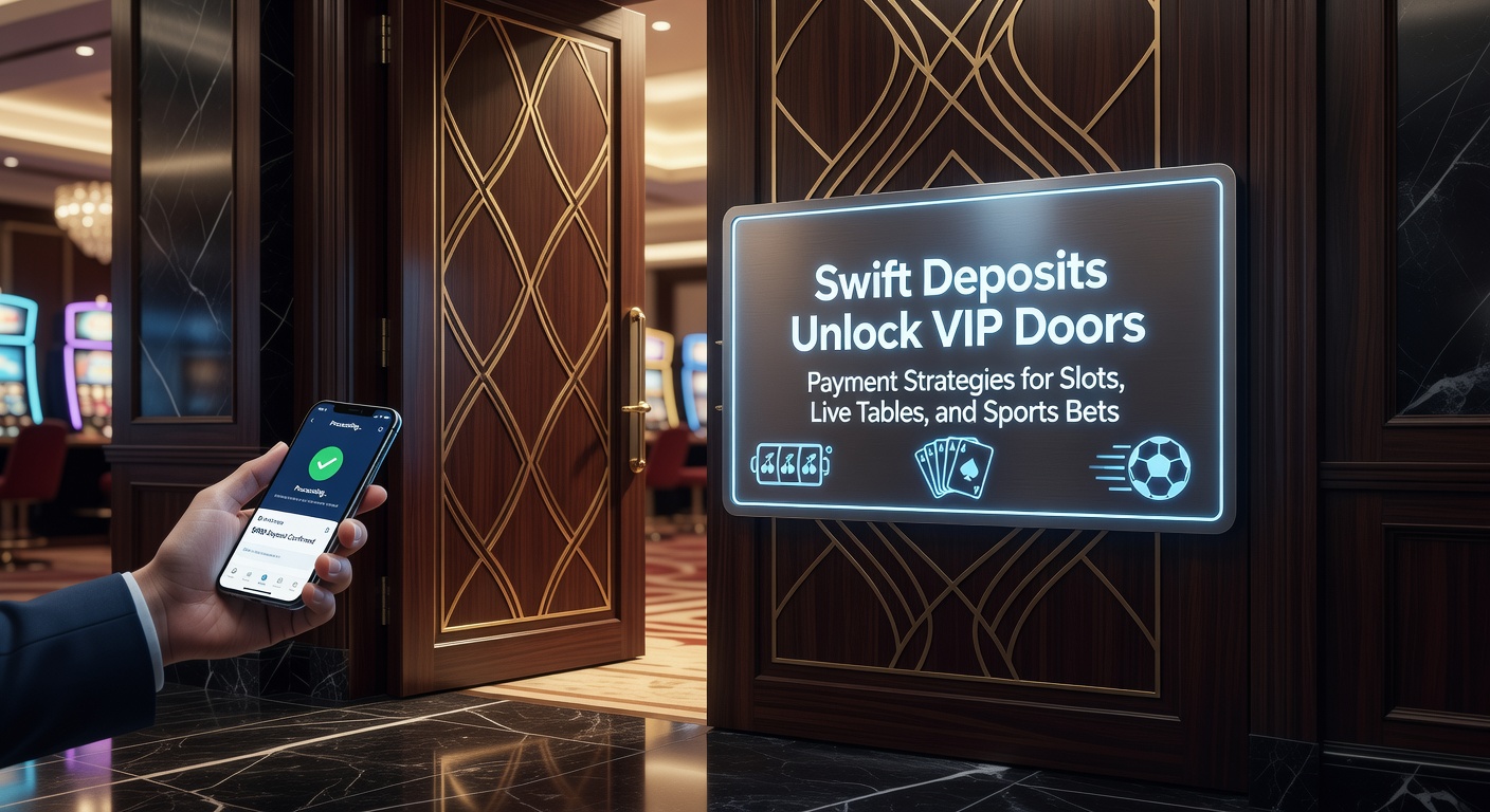 Grafiek met snelle stortingsmethoden die VIP-niveaus ontgrendelen in online casino's, inclusief icons voor slots, live tafels en sportbets